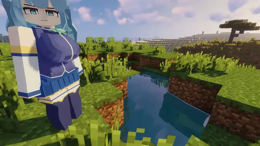 Aqua Model – Custom Girl for PleasureCraft Mod screenshot 4 showing mod in action