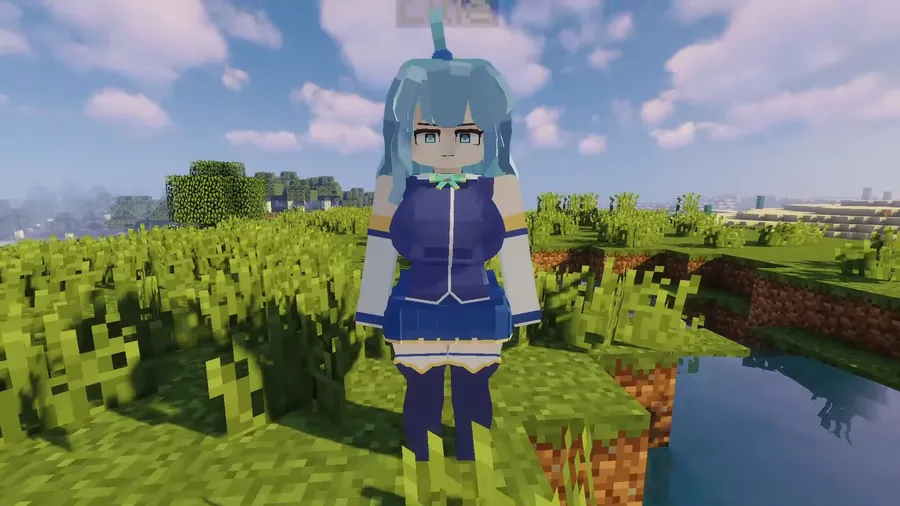 Aqua Model – Custom Girl for PleasureCraft Mod screenshot 9 showing mod in action