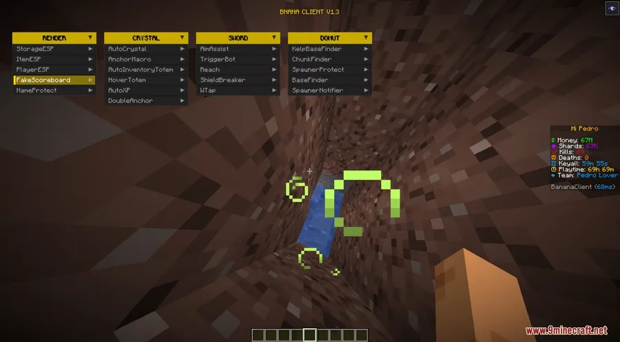 Bnana Client Mod screenshot 6 showing mod in action