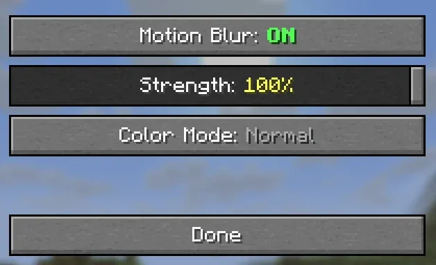 Camera Motion Blur Mod screenshot 3