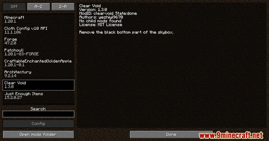 Clear Void Mod screenshot 1