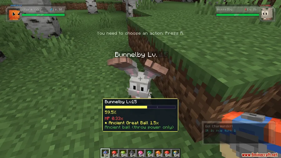 Cobblemon Catch Rate Display Mod screenshot 2 showing mod in action