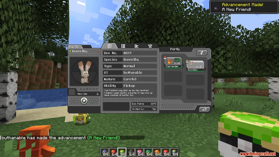 Cobblemon Catch Rate Display Mod screenshot 6 showing mod in action