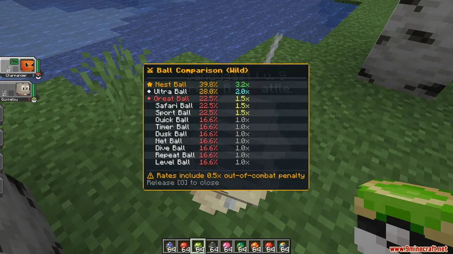 Cobblemon Catch Rate Display Mod screenshot 7 showing mod in action