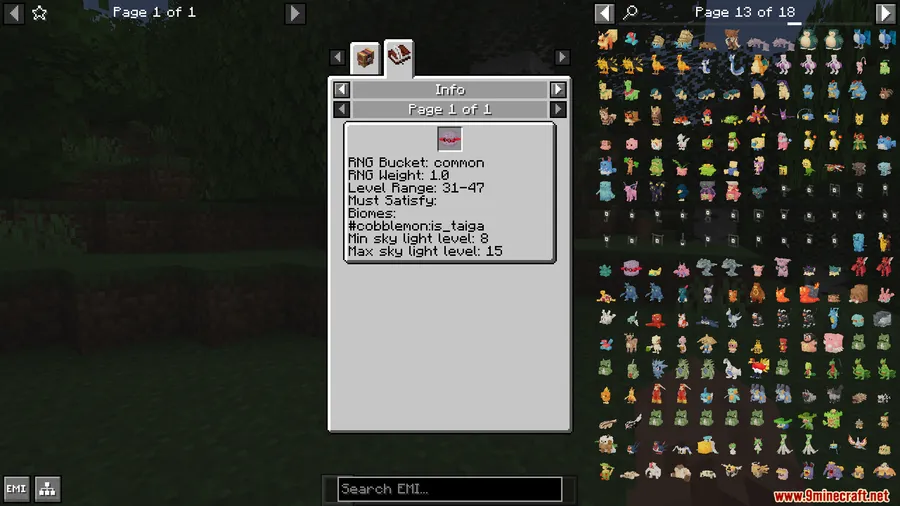 Cobblemon EMI Mod screenshot 2