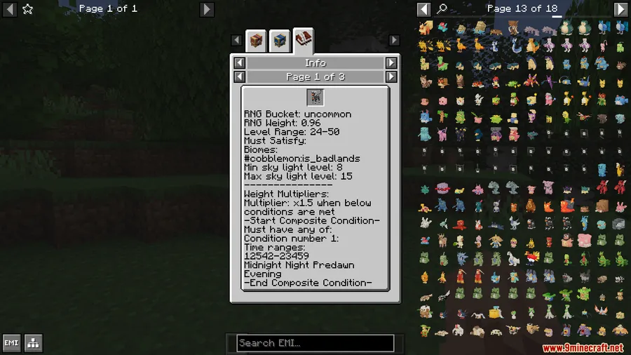 Cobblemon EMI Mod screenshot 3