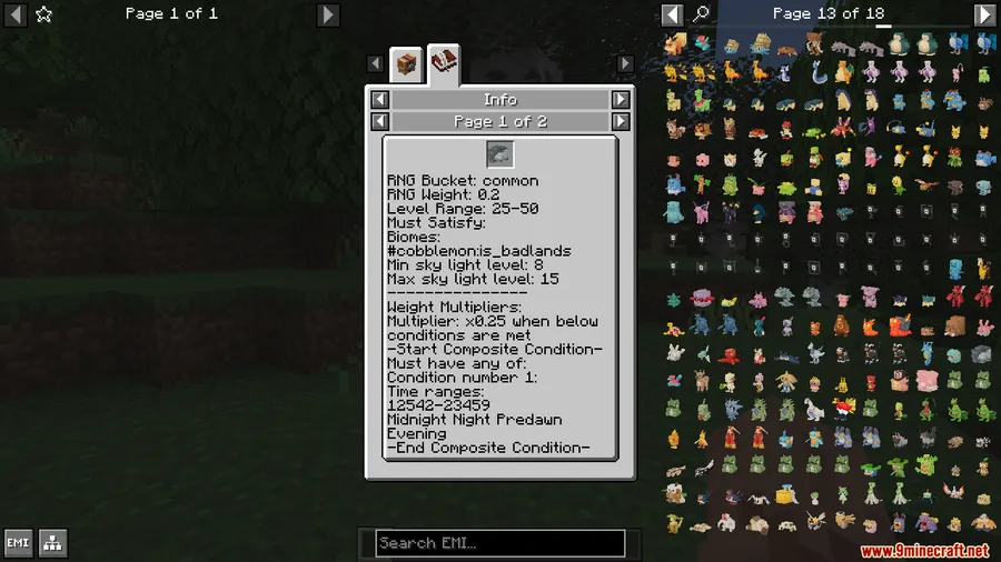 Cobblemon EMI Mod screenshot 4