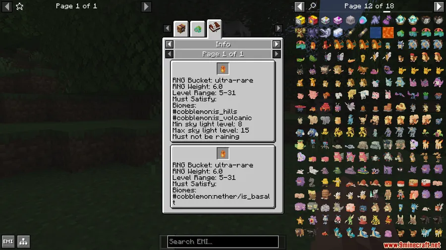 Cobblemon EMI Mod screenshot 5