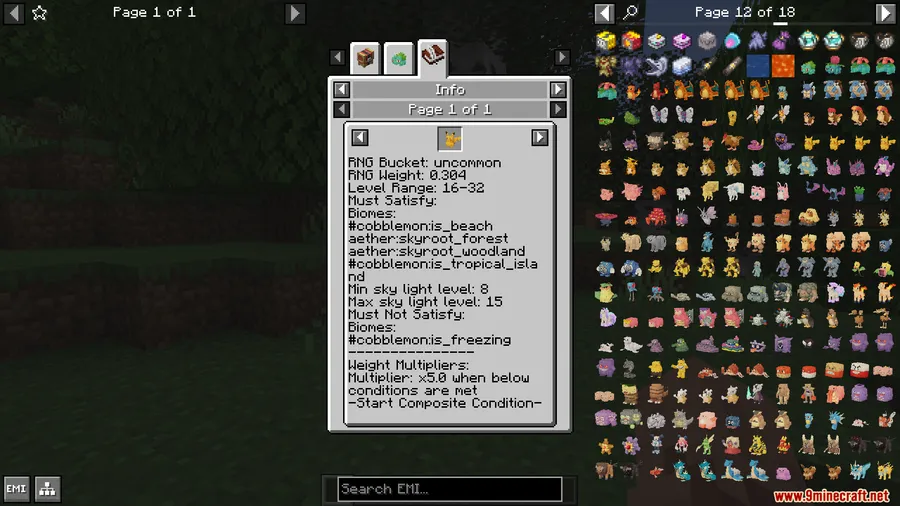 Cobblemon EMI Mod screenshot 6