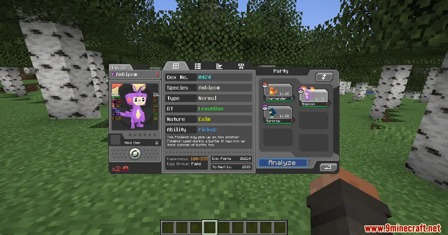 Cobblemon Party Extras Mod screenshot 3