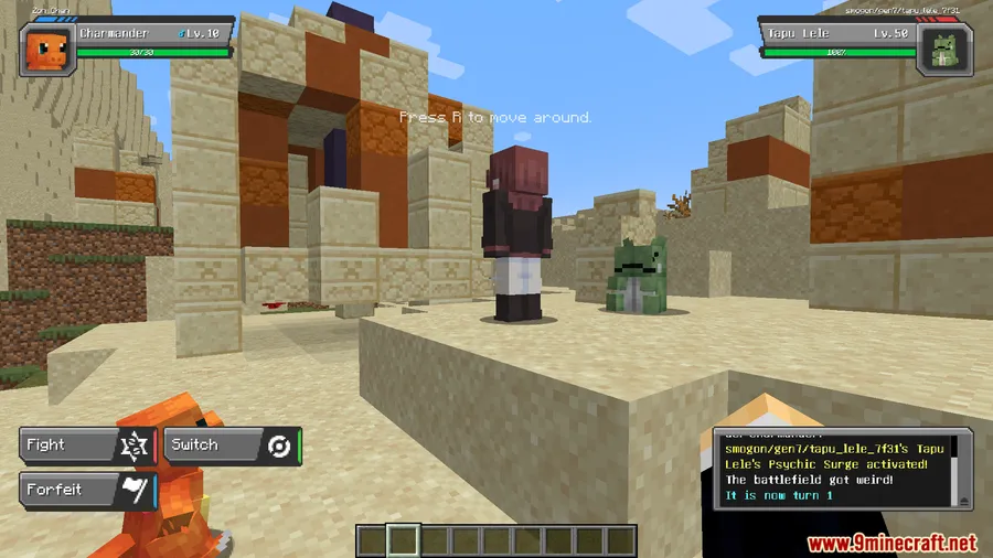 Cobblemon Trainer Battle Mod screenshot 6 showing mod in action