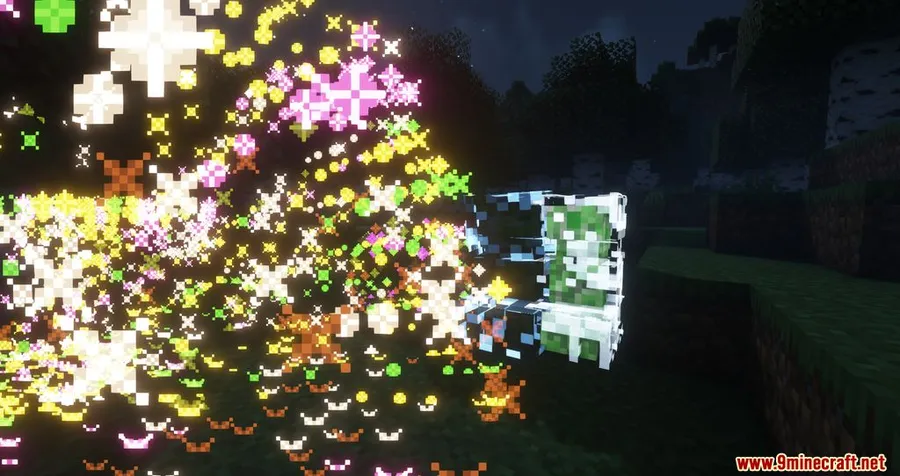 Creeper Firework Mod screenshot 10 showing mod in action