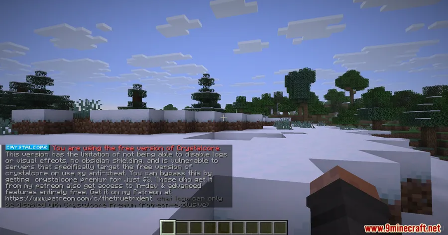 Crystalcore Client Mod screenshot 4 showing mod in action
