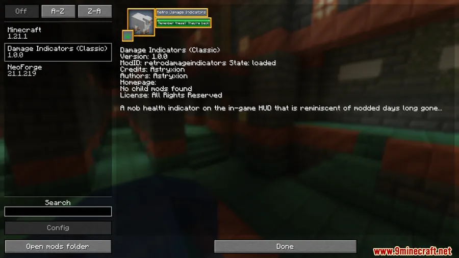 Damage Indicators Classic Mod screenshot 1 showing mod in action