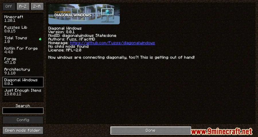 Diagonal Windows Mod screenshot 1 showing mod in action