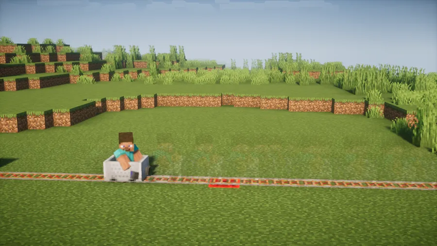 Fast Minecart Mod screenshot 3 showing mod in action