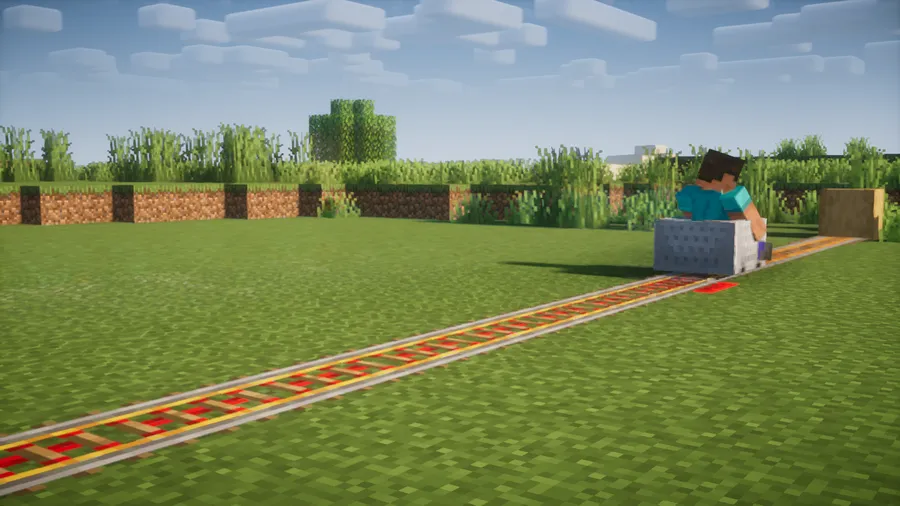 Fast Minecart Mod screenshot 4 showing mod in action