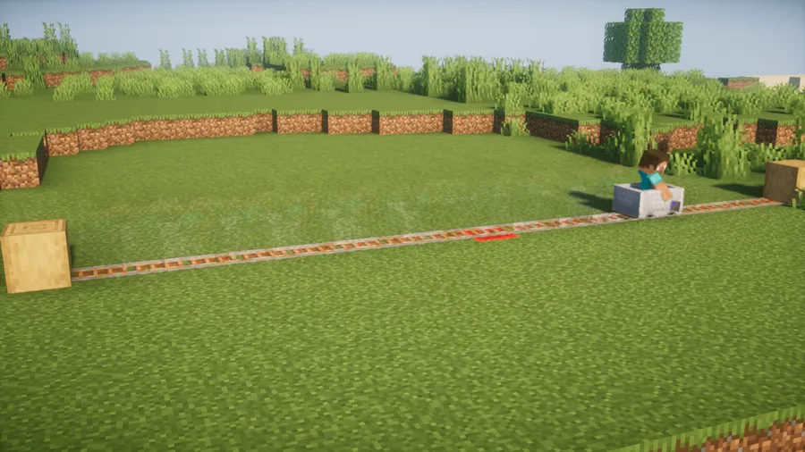 Fast Minecart Mod screenshot 5 showing mod in action