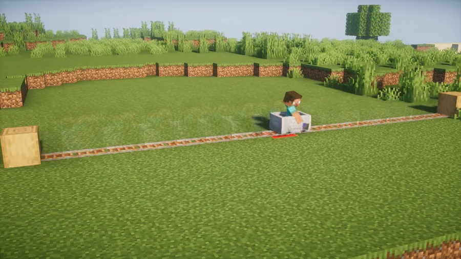 Fast Minecart Mod screenshot 6 showing mod in action