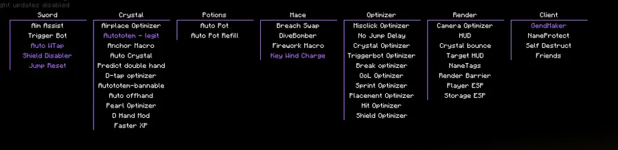GendMaker Client Mod screenshot 1 showing mod in action