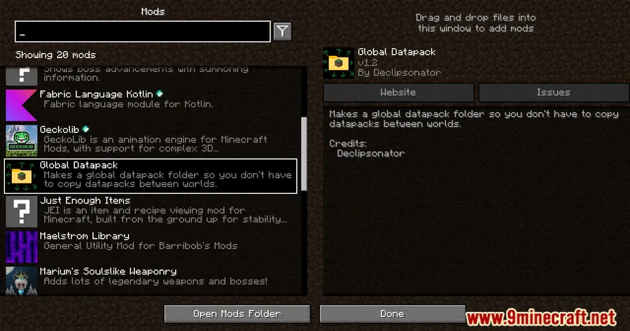 Global Datapacks Mod screenshot 1