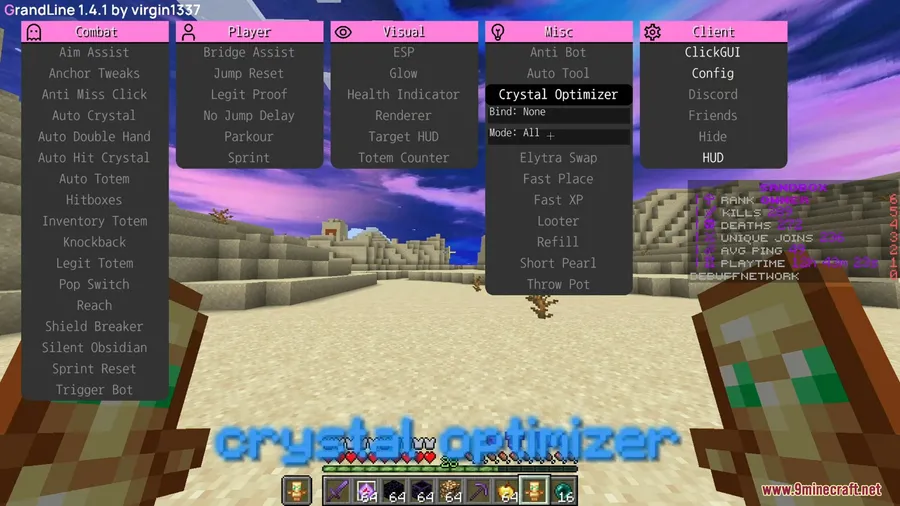 GrandLine Client Mod screenshot 6 showing mod in action