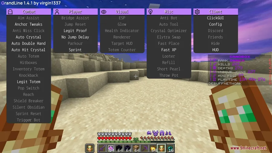 GrandLine Client Mod screenshot 9 showing mod in action