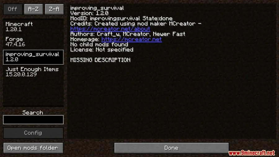 Improving Survival Mod screenshot 1