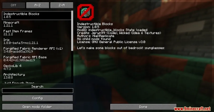 Indestructible Blocks Mod screenshot 1 showing mod in action