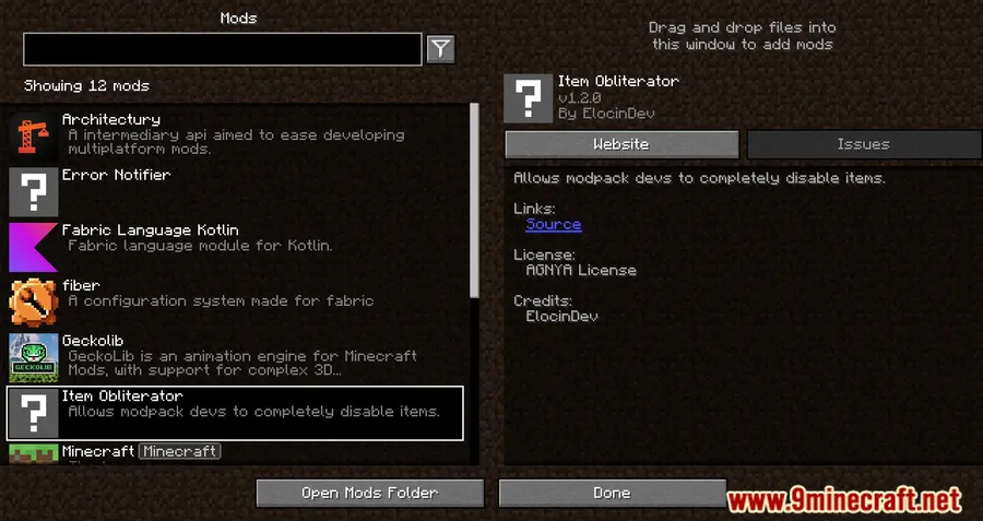 Item Obliterator Mod screenshot 1