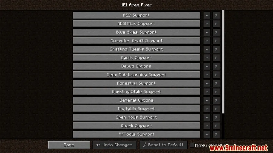 JEI Area Fixer Mod screenshot 3 showing mod in action