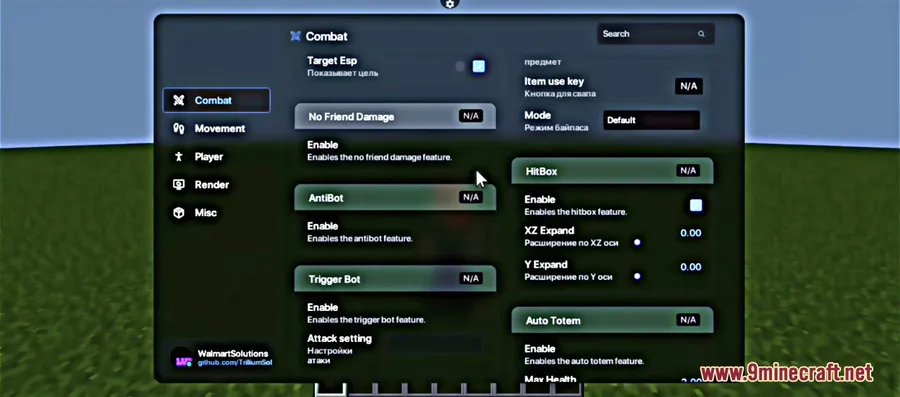 Leminx Client Mod screenshot 3 showing mod in action