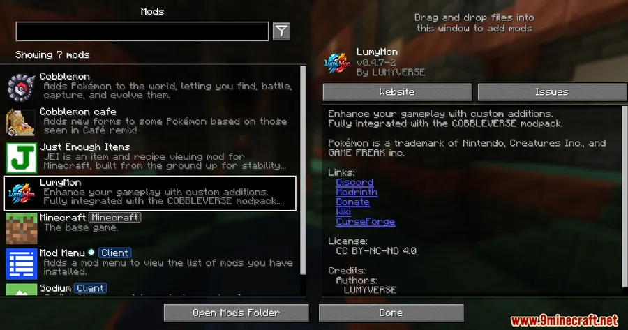 LumyMon Mod screenshot 1 showing mod in action