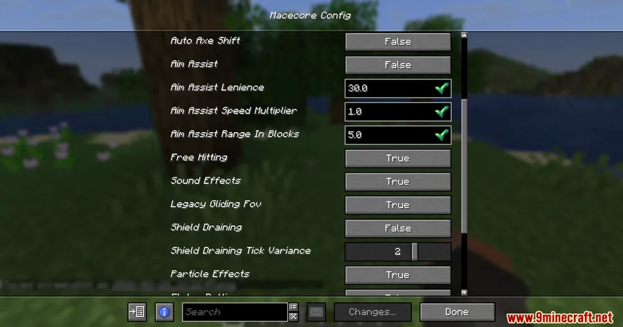 MaceCore Client Mod screenshot 5 showing mod in action