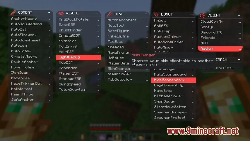 Radium Client Mod screenshot 2