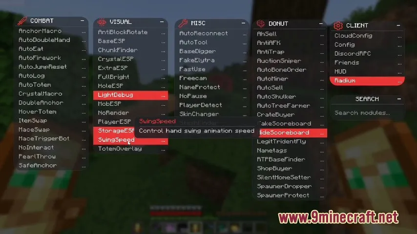 Radium Client Mod screenshot 3