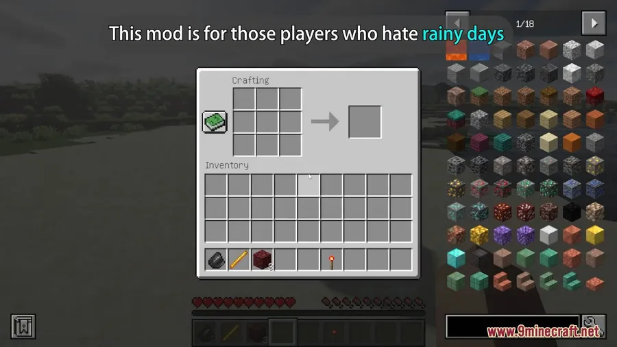 Rain Shield Mod screenshot 1 showing mod in action