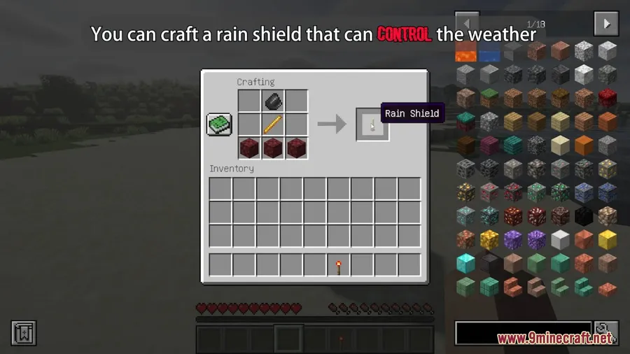 Rain Shield Mod screenshot 2 showing mod in action