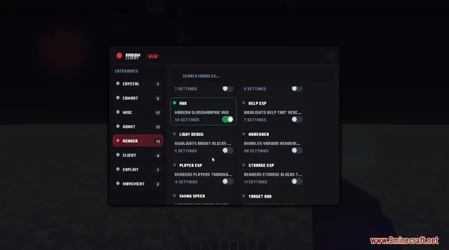 Ranium Client Mod screenshot 5 showing mod in action