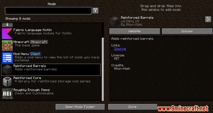 Reinforced Barrels Mod screenshot 1