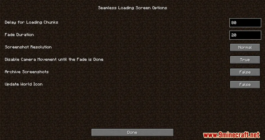 Seamless Loading Screen Mod screenshot 2 showing mod in action