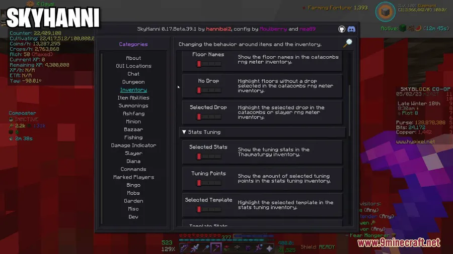 SkyHanni Mod screenshot 3 showing mod in action