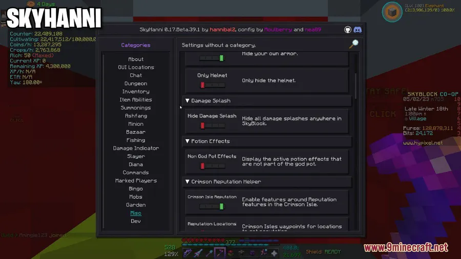 SkyHanni Mod screenshot 6 showing mod in action