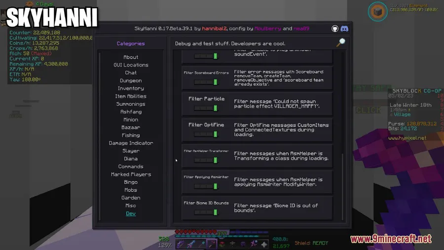SkyHanni Mod screenshot 7 showing mod in action