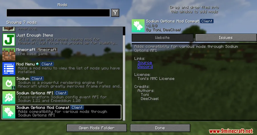 Sodium Options Mod Compat Mod screenshot 1
