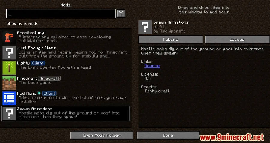 Spawn Animations Mod screenshot 1 showing mod in action