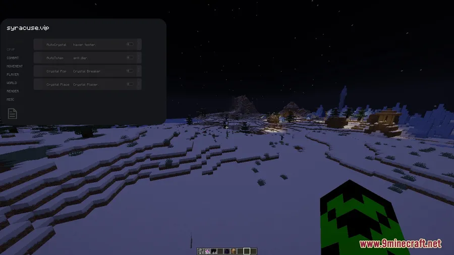 Syracuse Client Mod screenshot 1 showing mod in action