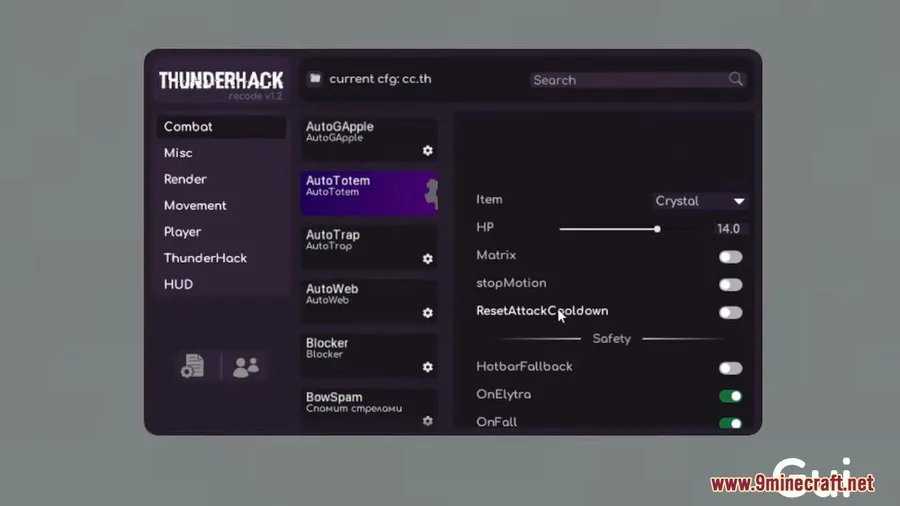 ThunderHack Recode Client Mod screenshot 7 showing mod in action