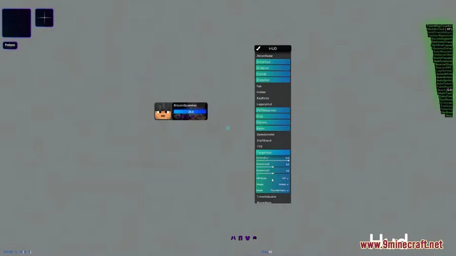 ThunderHack Recode Client Mod screenshot 8 showing mod in action