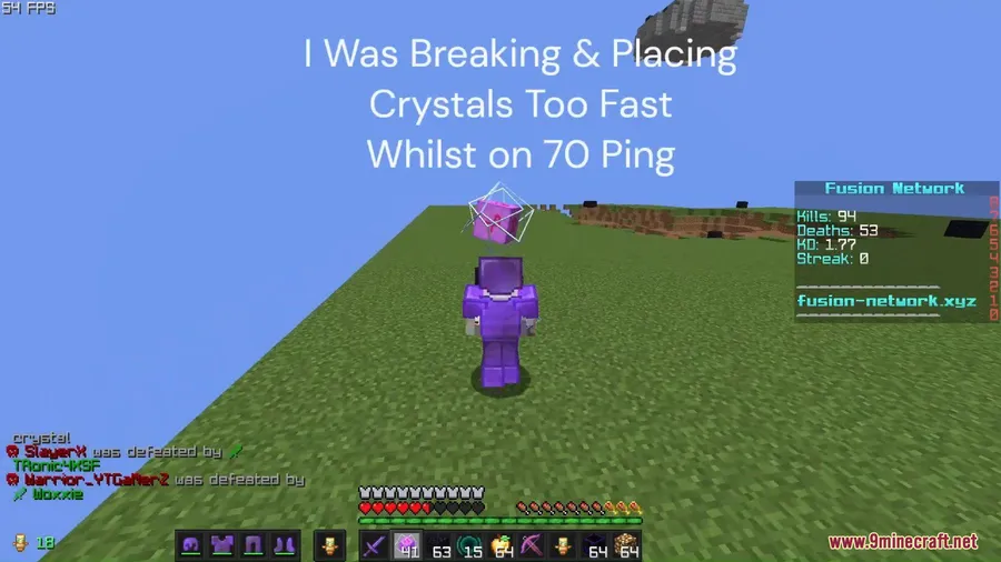 Walksy Crystal Optimizer Mod screenshot 2 showing mod in action